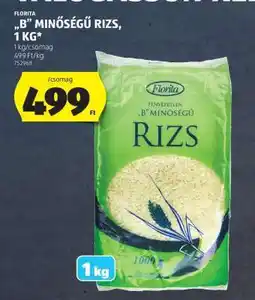 ALDI „B” MINŐSÉGŰ RIZS, 1 KG ajánlat