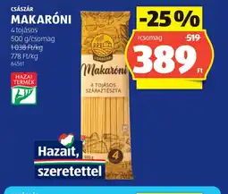 ALDI CSÁSZÁR MAKARNI ajánlat