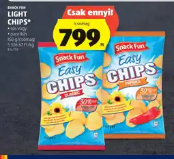 ALDI SNACK FUN LIGHT CHIPS ajánlat