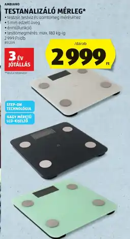 ALDI AMBIANO TESTANALIZÁL MÉRLEG ajánlat