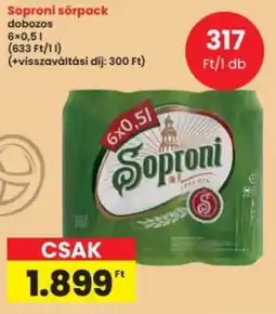 Interspar Soproni sörpack ajánlat