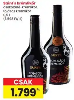 Interspar Saint's krémlikőr ajánlat