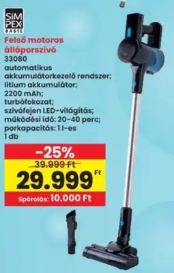 Interspar SIM PEX BASIC Felső motoros állóporszívó ajánlat