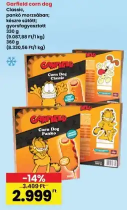 Interspar Garfield corn dog ajánlat