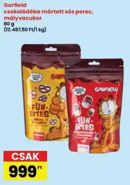 Interspar Garfield csokoládéba mártott sós perec, mályvacukor ajánlat