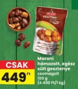 Interspar Maroni hámozott, egész sült gesztenye ajánlat