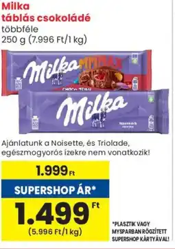 Spar Market Milka táblás csokoládé ajánlat