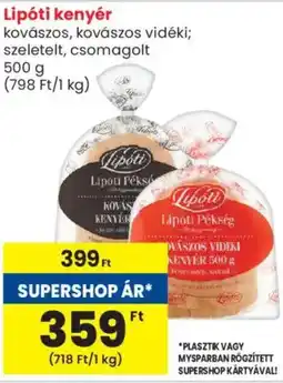 Spar Market Lipóti kenyér ajánlat