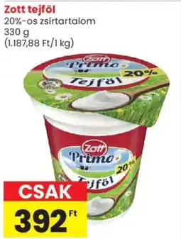 Spar Market Zott tejföl ajánlat