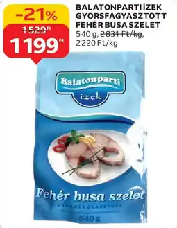 Auchan Balatonpartiízek Gyorsfagyasztott fehér busa szelet ajánlat