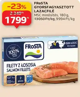 Auchan Frosta gyorsfagyasztott lazacfilé ajánlat