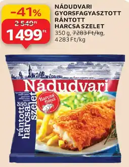 Auchan Nádudvari gyorsfagyasztott rántott harcsa szelet ajánlat