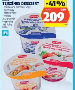 ALDI MILFINA TEJSZÍNES DESSZERT ajánlat