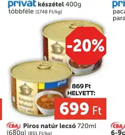 PRIVÁT privát készétel ajánlat