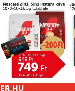 PRIVÁT Nescafé 2in1, 3in1 instant kávé ajánlat