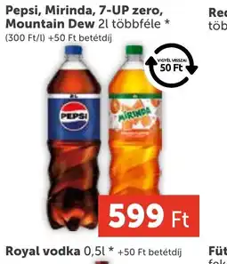 PRIVÁT Pepsi, Mirinda, 7-UP, Mountain Dew üdítő ajánlat
