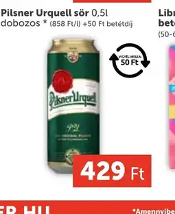 PRIVÁT Pilsner Urquell sör ajánlat