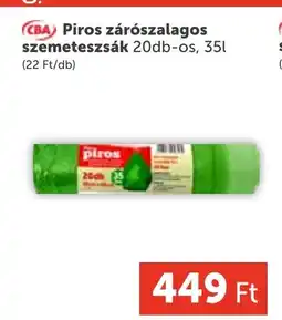 PRIVÁT Piros zárószalagos szemeteszsák ajánlat