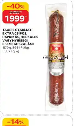 Auchan TAURIS GYARMATI CSEMEGE SZALÁMI ajánlat