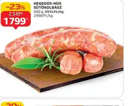 Auchan HEGEDŰS-HÚS SÜTŐKOLBÁSZ ajánlat