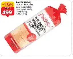 Auchan PANTASTICO! TOAST KENYÉR ajánlat