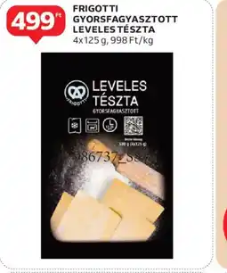 Auchan FRIGOTTI GYORSFAGYASZTOTT LEVELES TÉSZTA ajánlat