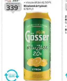 Auchan GÖSSER NATUR ZITRONE DOBOZOS SÖR ajánlat