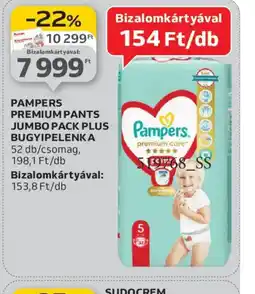 Auchan PAMPERS PREMIUM PANTS BUGYIPELENKA ajánlat