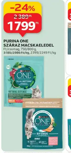 Auchan PURINA ONE SZÁRAZ MACSKAELEDEL ajánlat