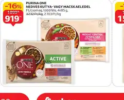 Auchan PURINA ONE KUTYA- VAGY MACSKAELEDEL ajánlat