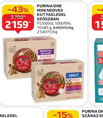 Auchan PURINA ONE MINI NEDVES KUTYAELEDEL ajánlat