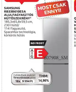 Auchan SAMSUNG RB33B610ESA HŰTŐSZEKRÉNY ajánlat