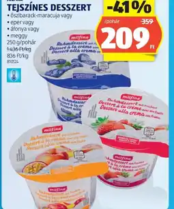 ALDI MILFINA TEJSZÍNES DESSZERT ajánlat