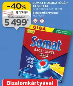 Auchan SOMAT MOSOGATÓGÉP TABLETTA ajánlat