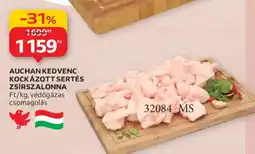 Auchan AUCHAN KEDVENC KOCKÁZOTT SERTÉS ZSÍRSZALONNA ajánlat