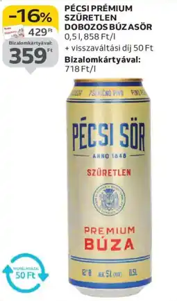Auchan PÉCSI PRÉMIUM SZÜRETLEN DOBOZOS BÚZASÖR ajánlat