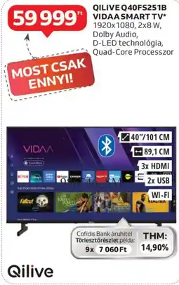 Auchan QILIVE Q40FS251B VIDAA SMART TV ajánlat