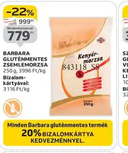 Auchan BARBARA GLUTÉNMENTES ZSEMLEMORZSA ajánlat