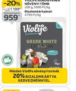Auchan VIOLIFE GÖRÖG FEHÉR NÖVÉNYI TÖMB ajánlat