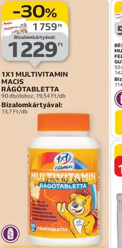 Auchan 1X1 MULTIVITAMIN MACIS RÁGTABLETTA ajánlat