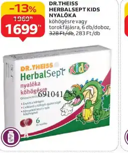 Auchan DR.THEISS HERBALSEPT KIDS NYALKA ajánlat