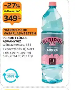 Auchan PERIDOT LÚGOS ÁSVÁNYVÍZ ajánlat