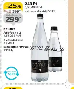 Auchan PRIMUS ÁSVÁNYVÍZ ajánlat
