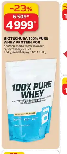 Auchan BIOTECHUSA 100% PURE WHEY PROTEIN POR ajánlat