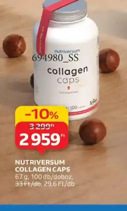Auchan NUTRIVERSUM COLLAGEN CAPS ajánlat