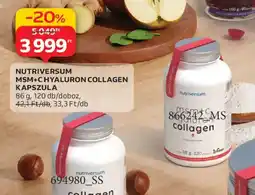 Auchan NUTRIVERSUM MSM+C HYALURON COLLAGEN KAPSZULA ajánlat