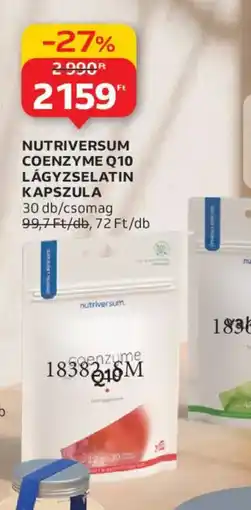 Auchan NUTRIVERSUM COENZYME Q10 KAPSZULA ajánlat