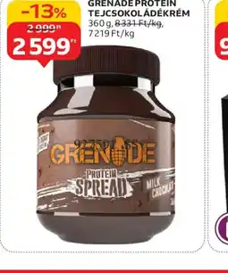 Auchan GRENADE PROTEIN TEJCSOKOLÁDÉKRÉM ajánlat