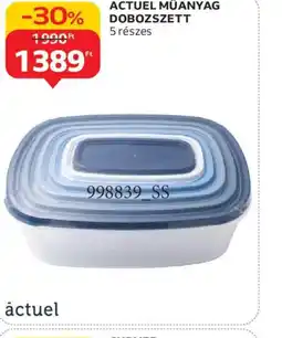 Auchan ACTUEL MŰANYAG DOBOZSZETT ajánlat