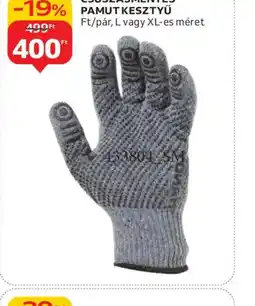 Auchan CSÚSZÁSMENTES PAMUT KESZTYŰ ajánlat